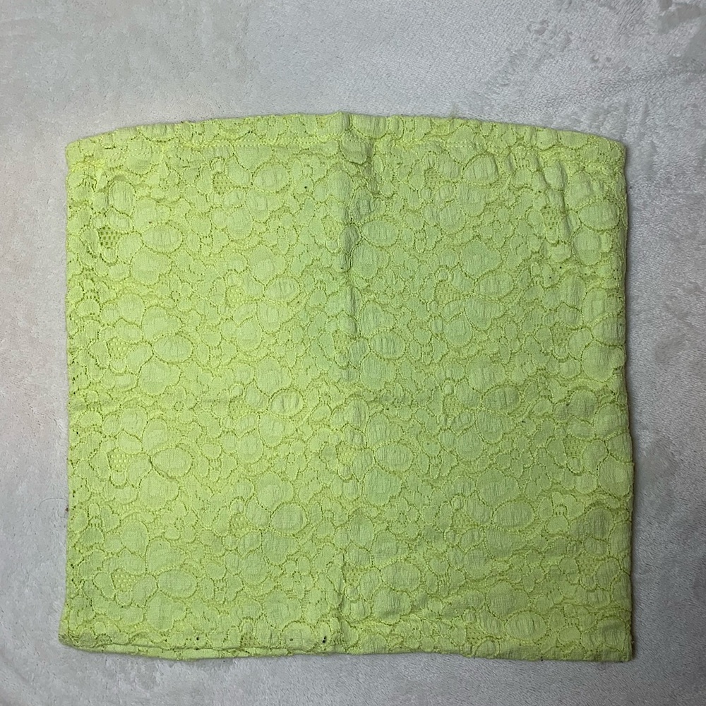 Neon floral pattern tube top